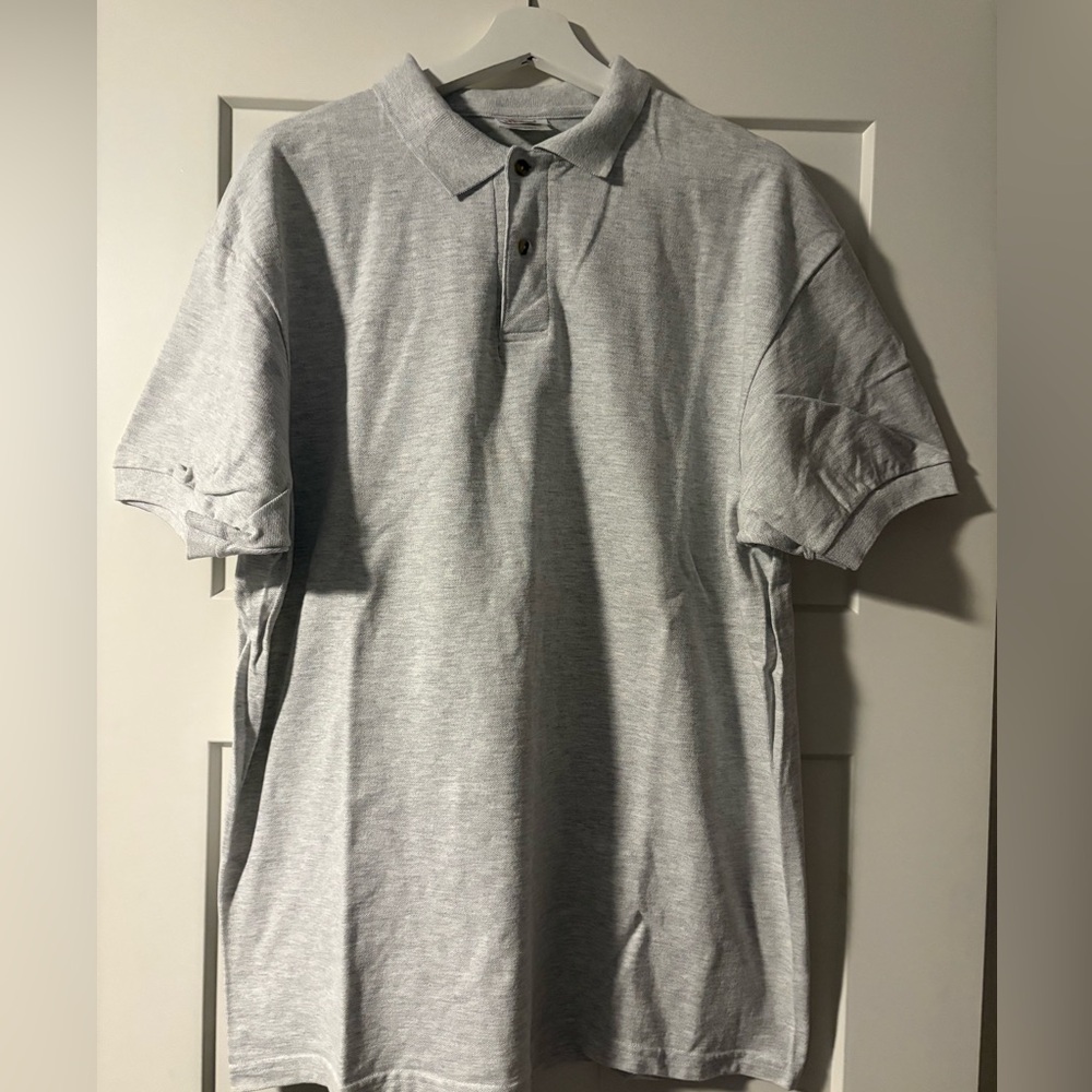 Hanes Light Gray Polo Shirt